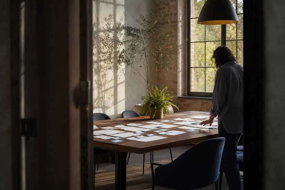 Editorial marketing planning scene for Burlington, Connecticut