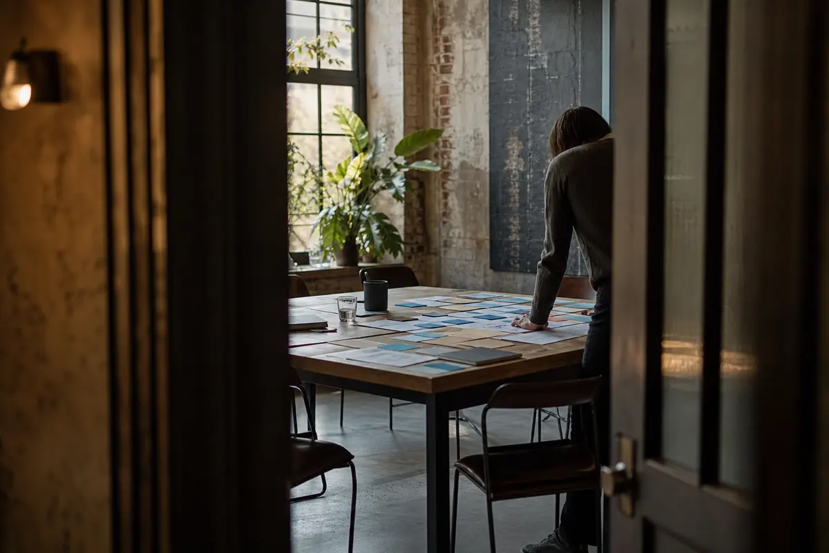 Editorial marketing planning scene for Legal News in Bethany, Connecticut