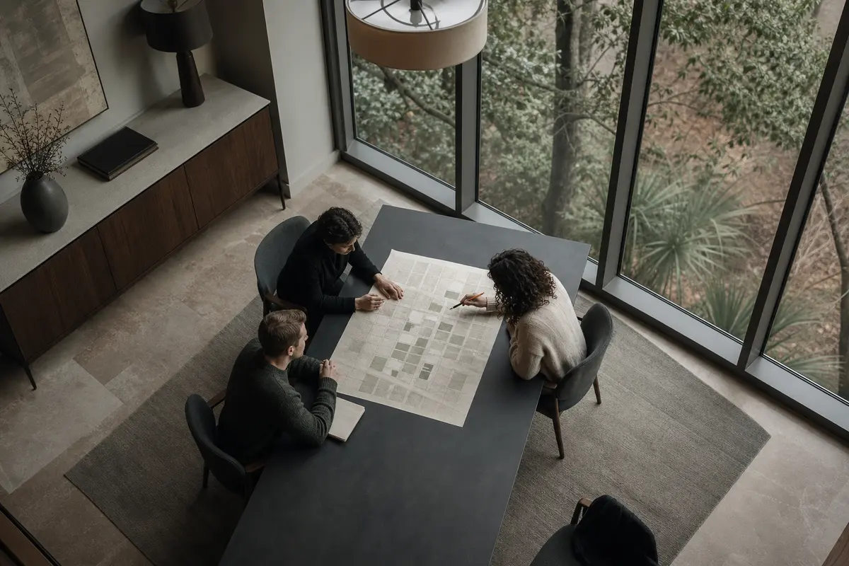 Editorial marketing planning scene for Madison, Connecticut