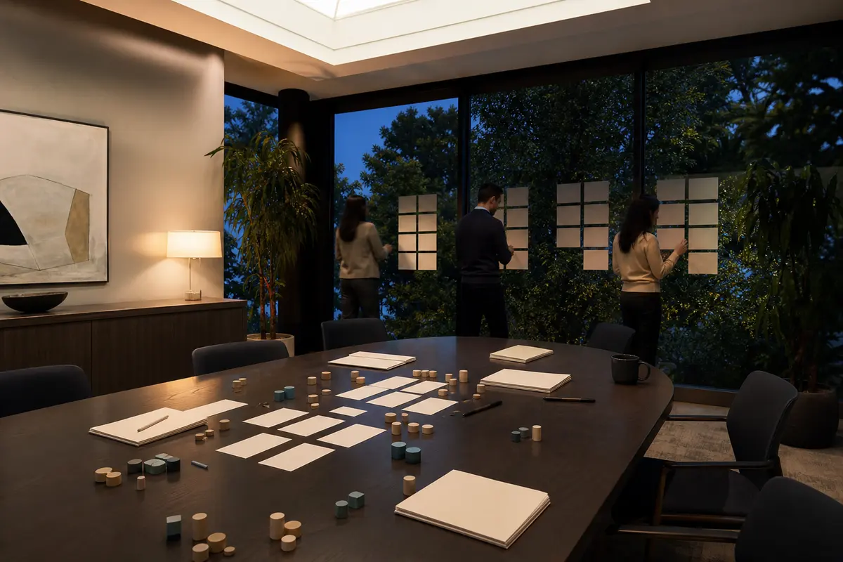 Editorial platform planning scene for ROI Dashboard in Ledyard, Connecticut