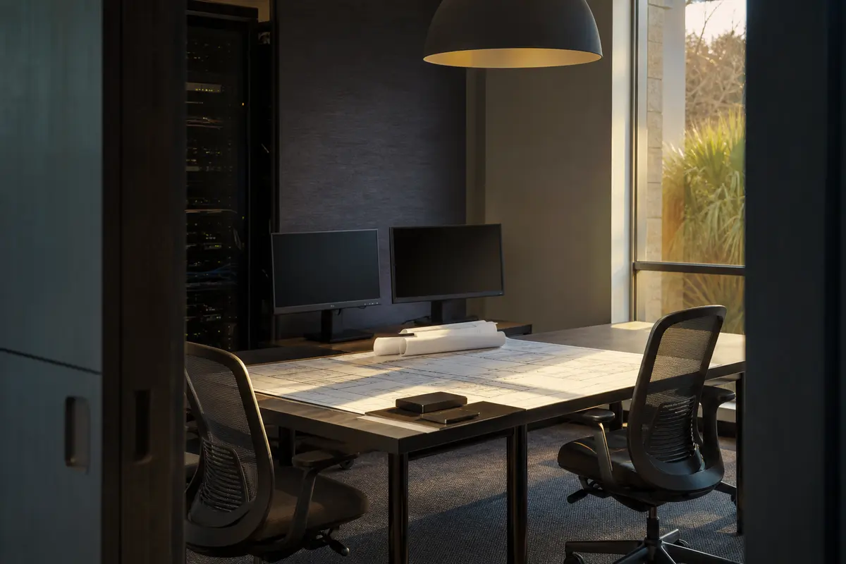 Editorial platform planning scene for Dedicated Hosting in Stonington, Connecticut