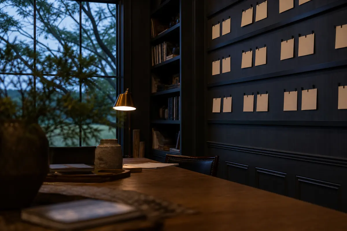 Editorial marketing planning scene for Daniels Farm, Connecticut