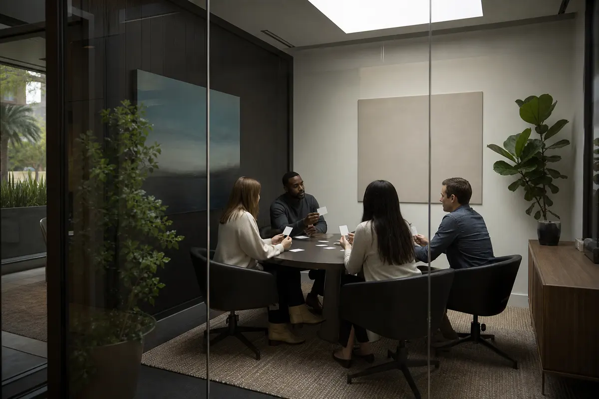 Editorial intake planning scene for AI Answering in New Britain, Connecticut