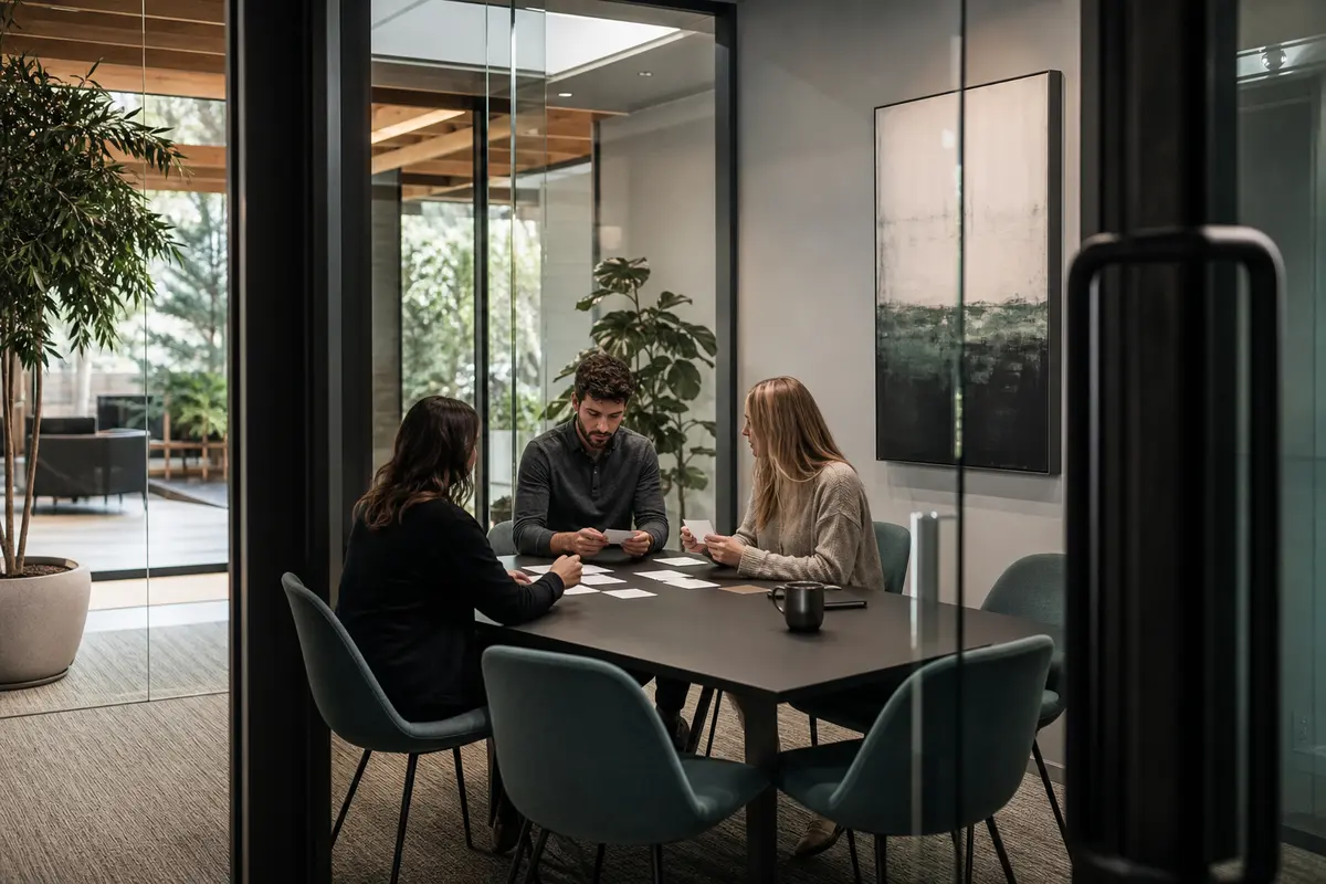 Editorial intake planning scene for AI Answering in Northford, Connecticut
