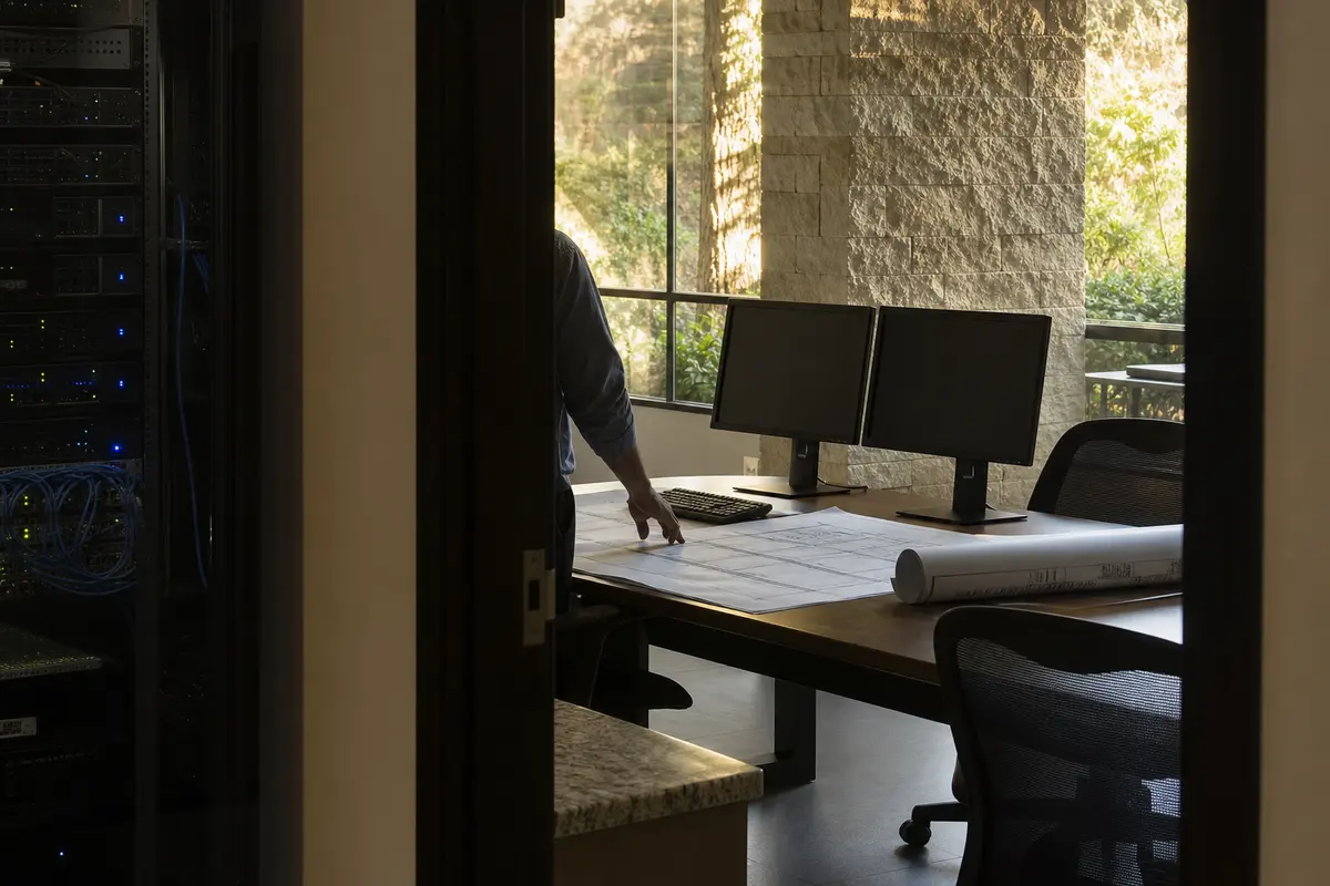 Editorial platform planning scene for Dedicated Hosting in Oakville, Connecticut