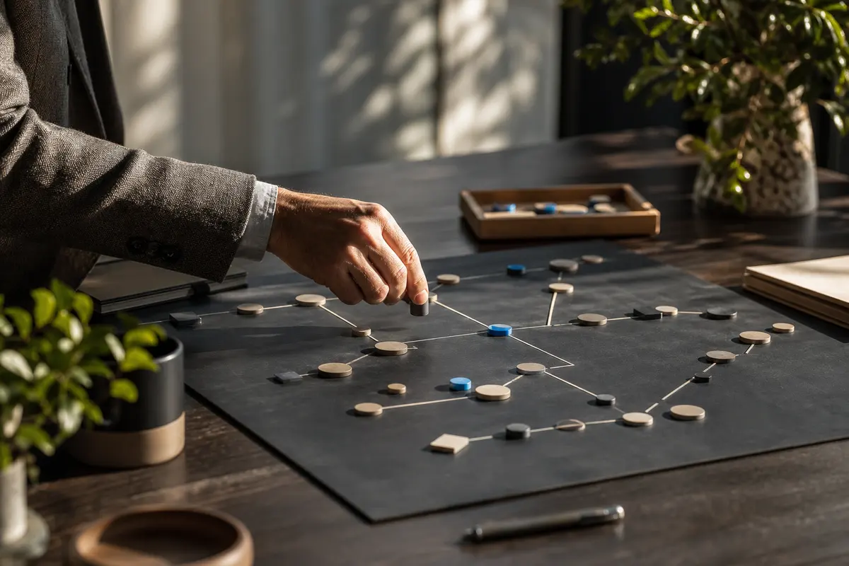 Editorial platform planning scene for Dedicated Hosting in Orange, Connecticut