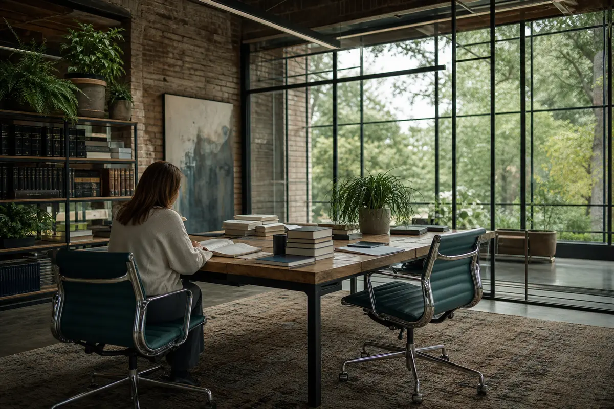 Editorial marketing planning scene for Legal News in Stamford, Connecticut