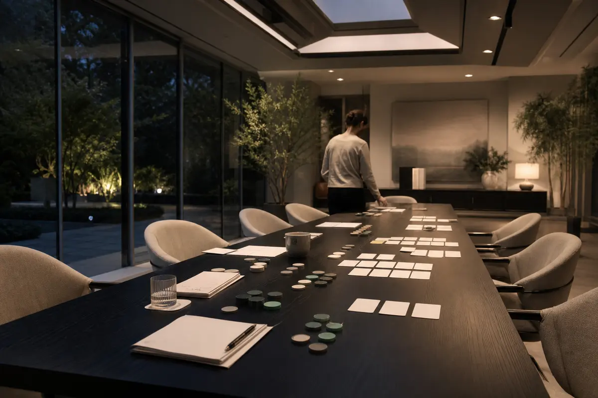 Editorial platform planning scene for ROI Dashboard in Storrs, Connecticut