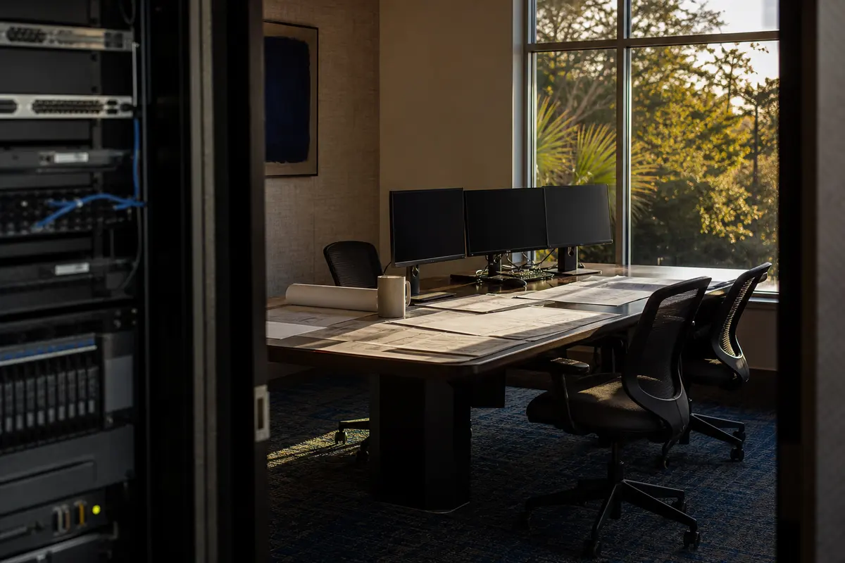 Editorial platform planning scene for Custom Software in Windsor Locks, Connecticut