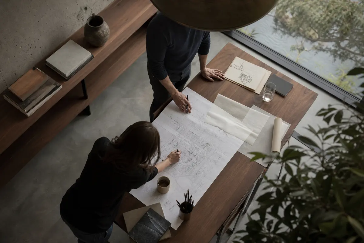 Editorial platform planning scene for Custom Software in Edgemoor, Delaware