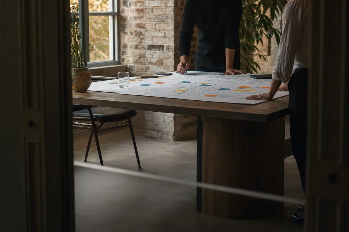 Editorial marketing planning scene for Wilmington, Delaware