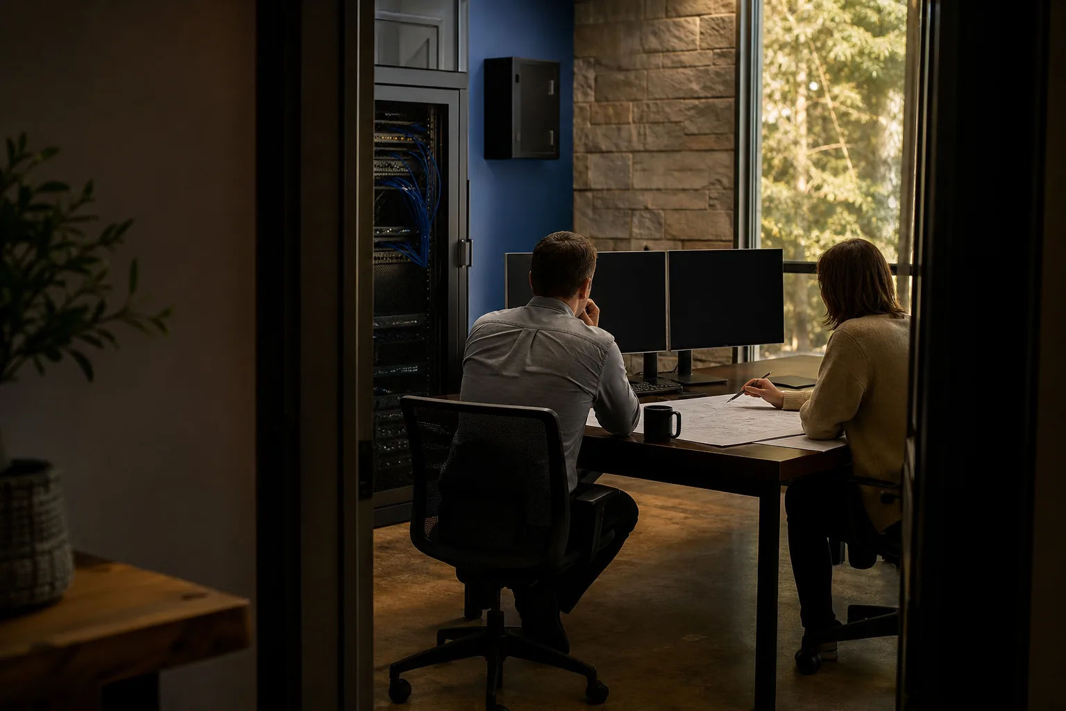 Editorial platform planning scene for Dedicated Hosting in Cartersville, Georgia