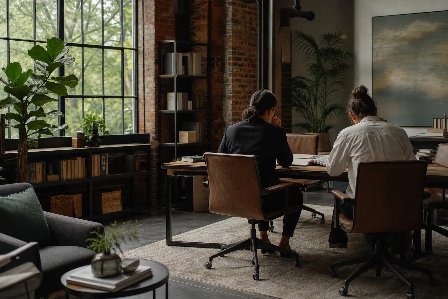 Editorial marketing planning scene for AI SEO in Douglasville, Georgia