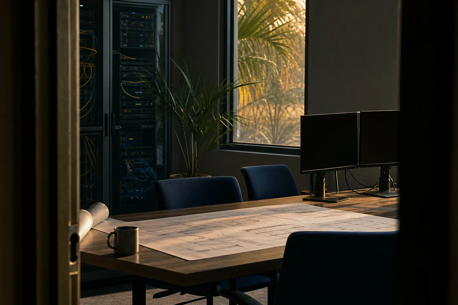 Editorial platform planning scene for Dedicated Hosting in Dublin, Georgia