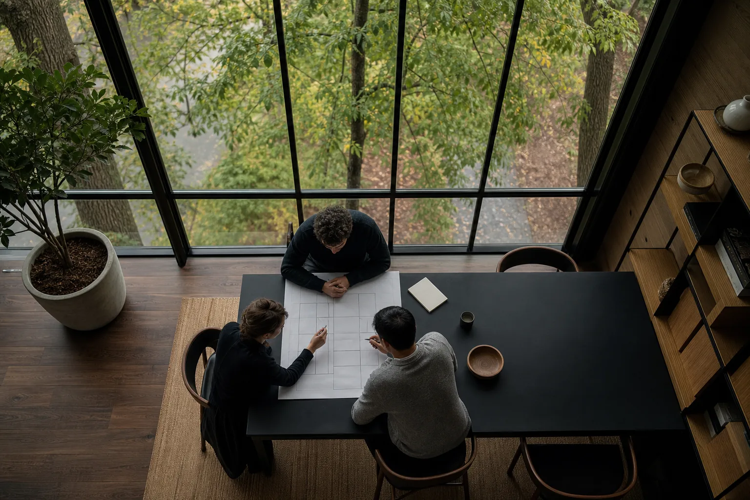 Editorial marketing planning scene for Johns Creek, Georgia