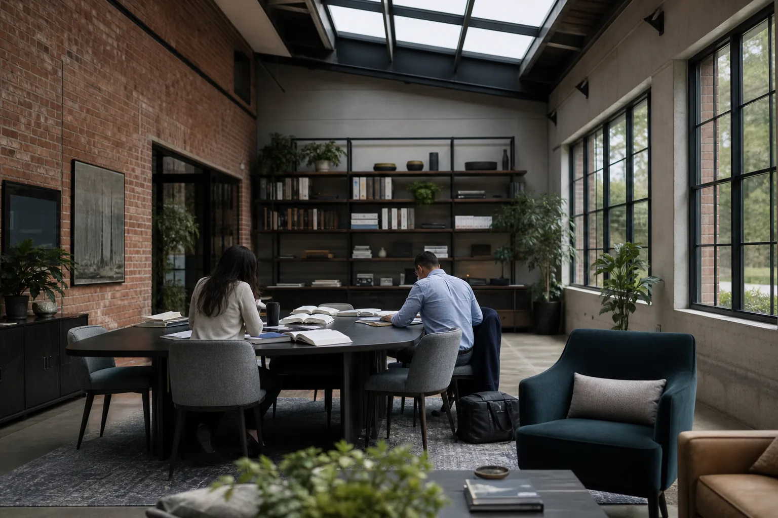 Editorial marketing planning scene for AI SEO in Locust Grove, Georgia