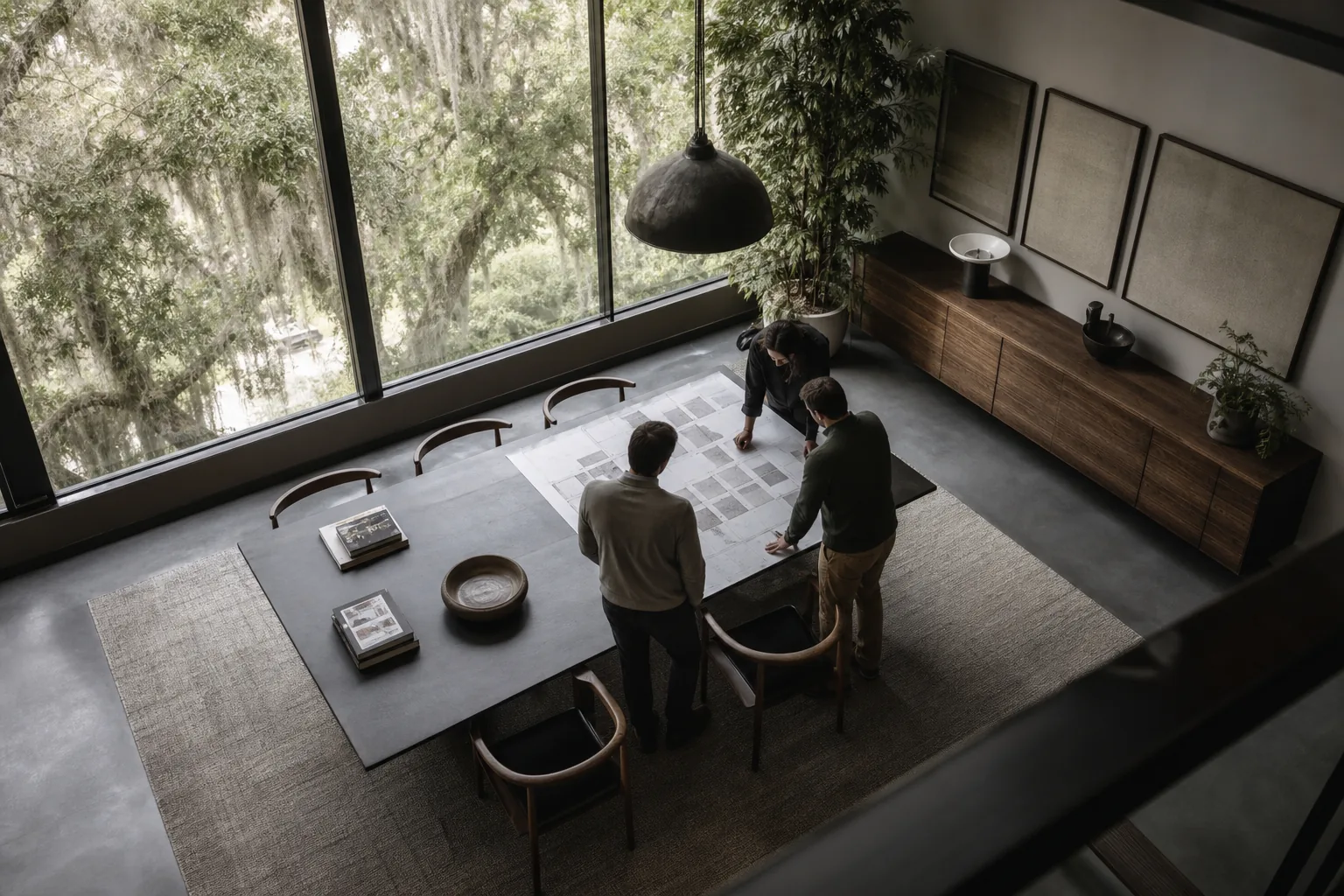 Editorial marketing planning scene for Savannah, Georgia