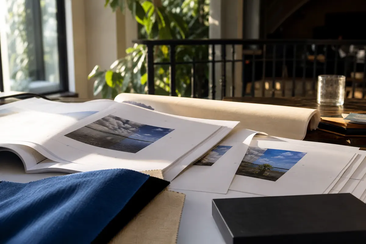 Editorial marketing planning scene for AI SEO in Iroquois Point, Hawaii