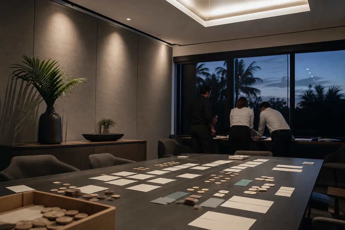 Editorial platform planning scene for ROI Dashboard in Iroquois Point, Hawaii