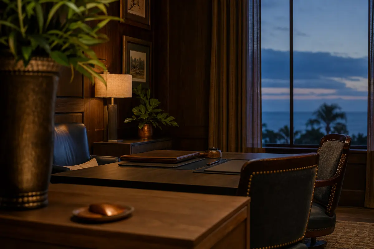 Editorial intake planning scene for Automation in Napili-Honokowai, Hawaii