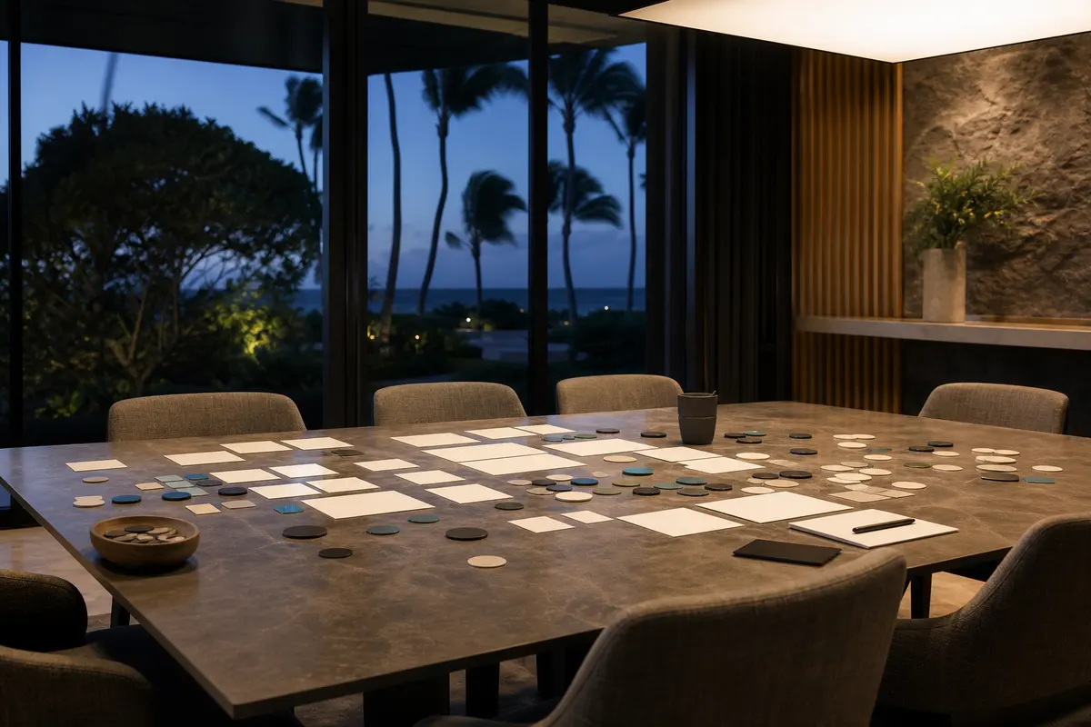 Editorial platform planning scene for Custom Software in Waimea, Hawaii