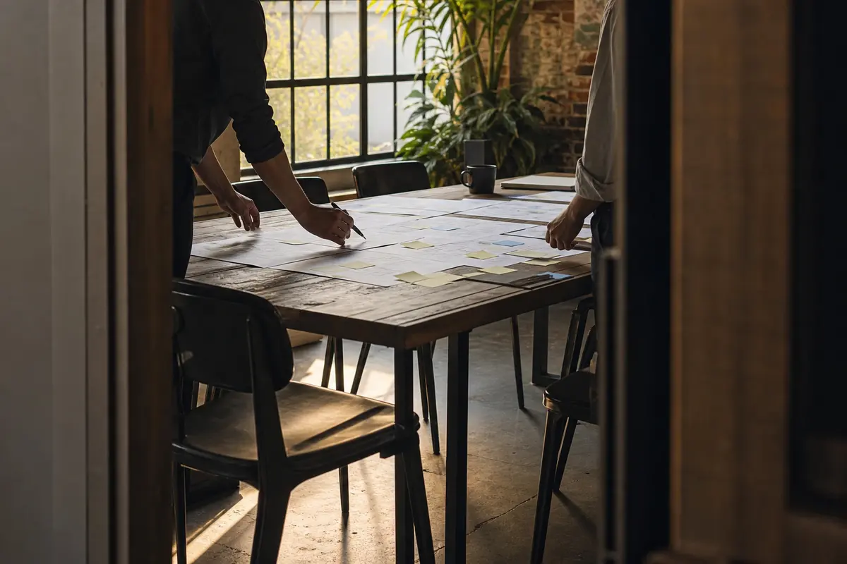 Editorial marketing planning scene for Programmatic SEO in Antioch, Illinois