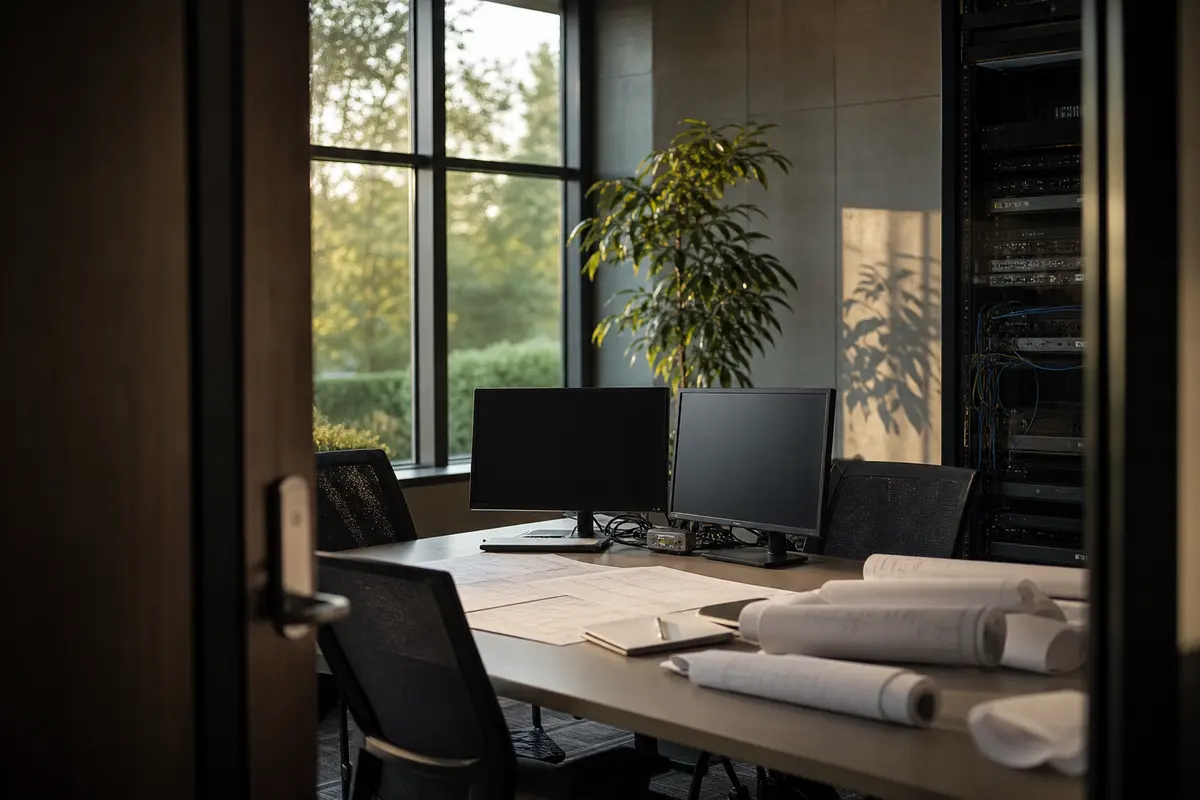 Editorial platform planning scene for Dedicated Hosting in Barrington, Illinois