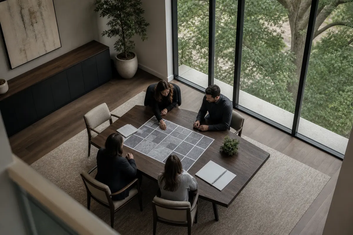 Editorial marketing planning scene for Darien, Illinois
