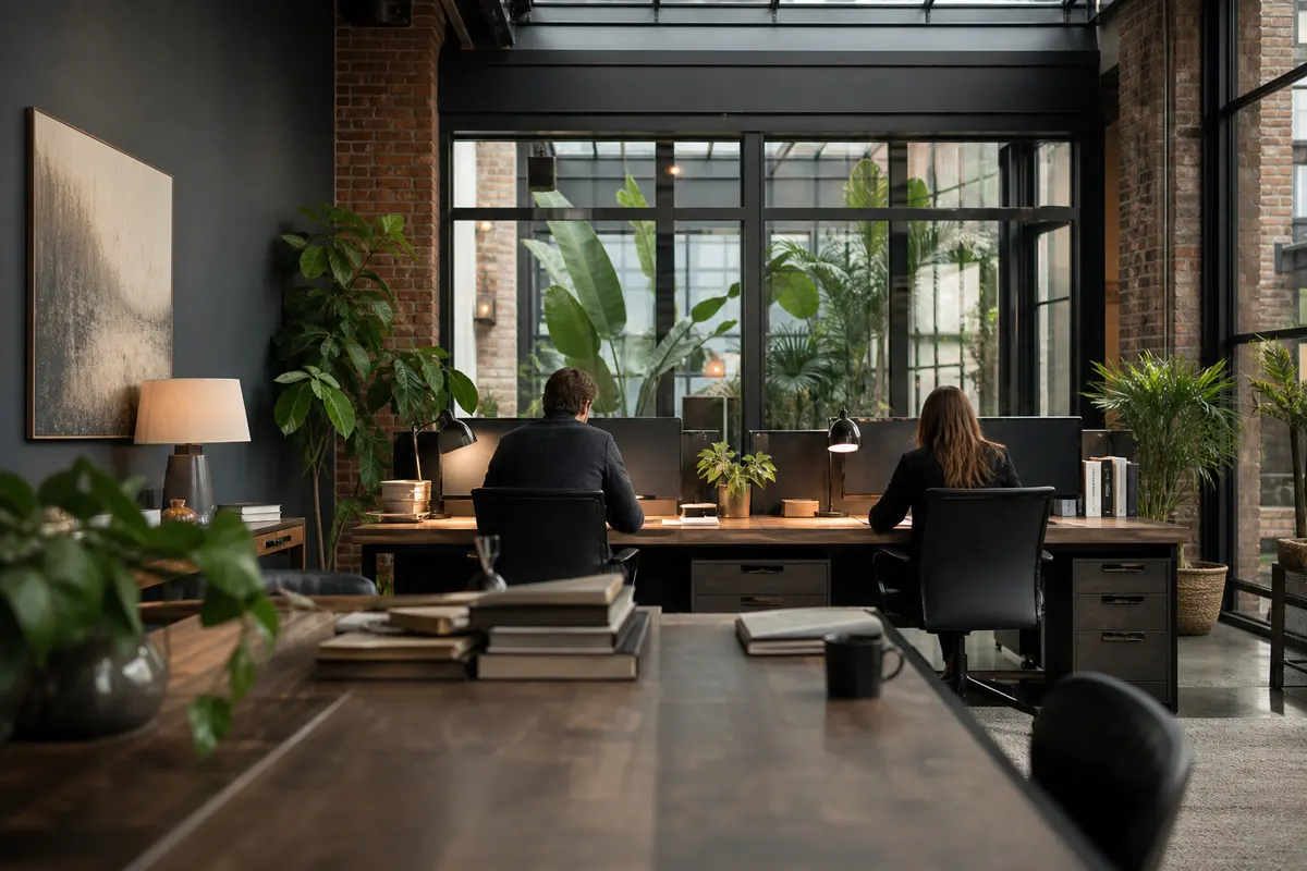 Editorial marketing planning scene for AI SEO in Elmwood Park, Illinois