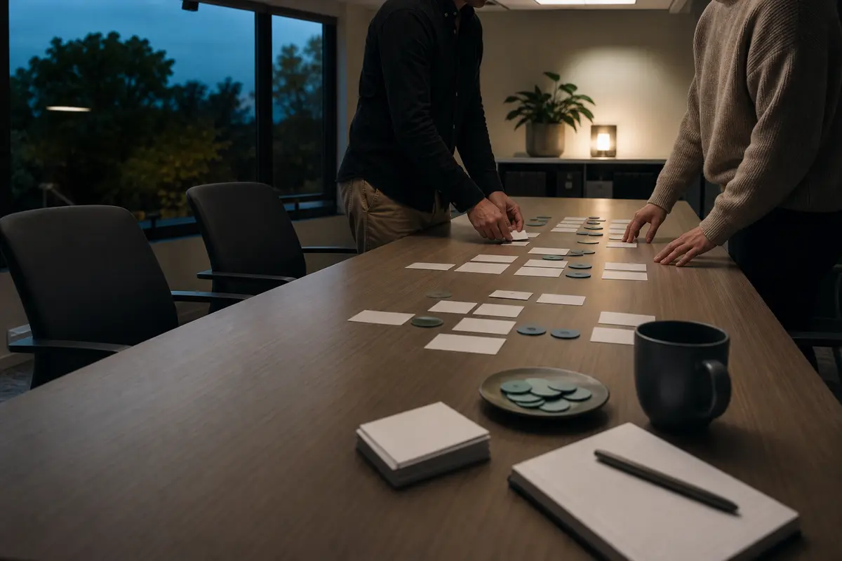 Editorial platform planning scene for Custom Software in Galesburg, Illinois