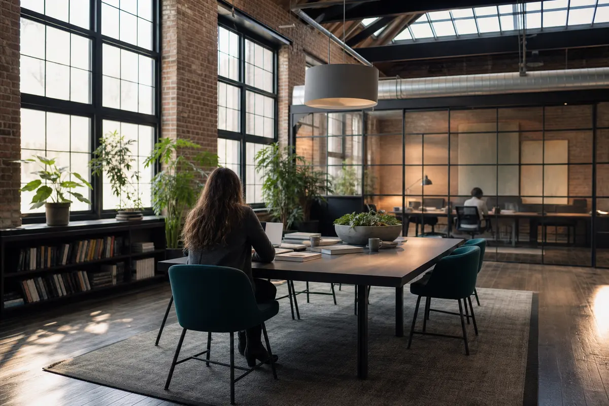 Editorial marketing planning scene for AI SEO in Geneva, Illinois