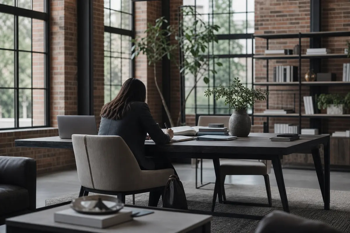 Editorial marketing planning scene for Highland, Illinois