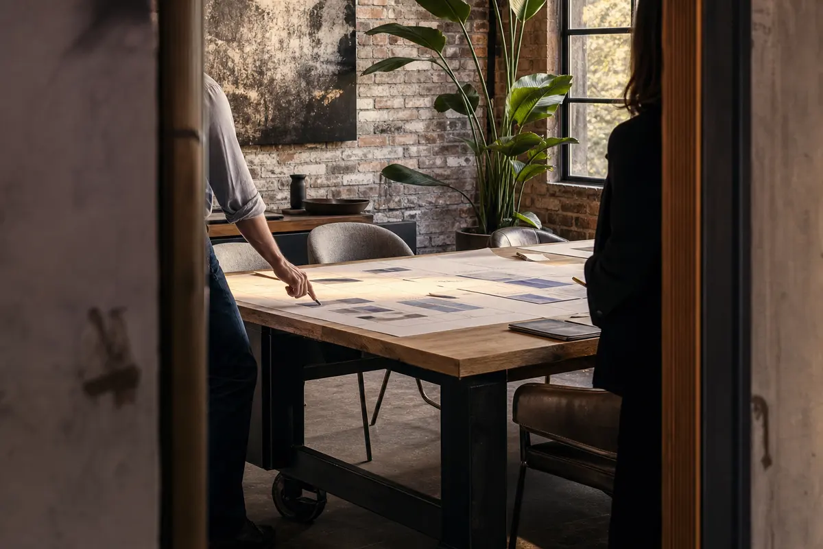 Editorial marketing planning scene for Lake Barrington, Illinois