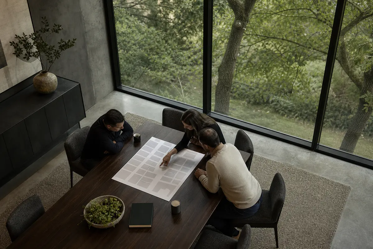 Editorial marketing planning scene for Lake Forest, Illinois
