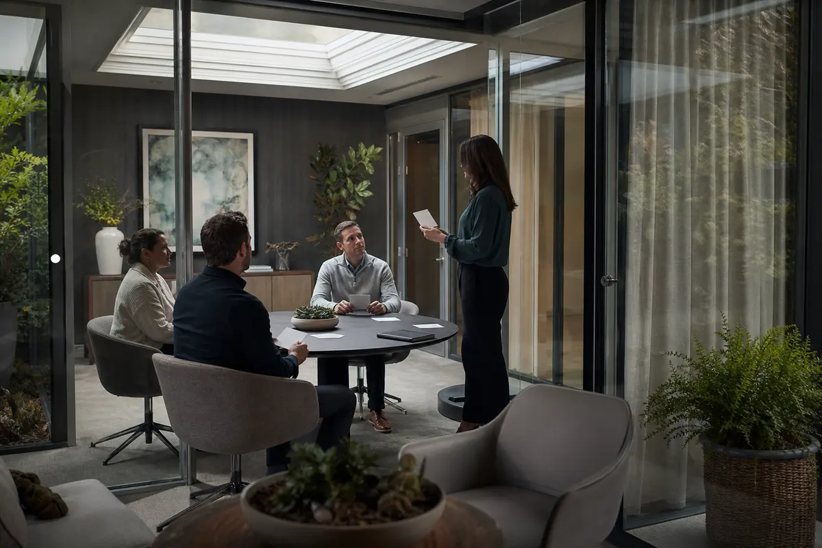 Editorial intake planning scene for AI Answering in Lisle, Illinois