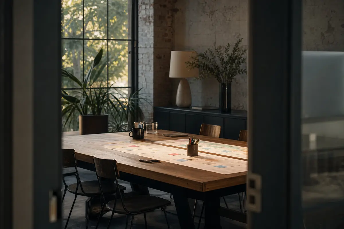 Editorial marketing planning scene for Maywood, Illinois