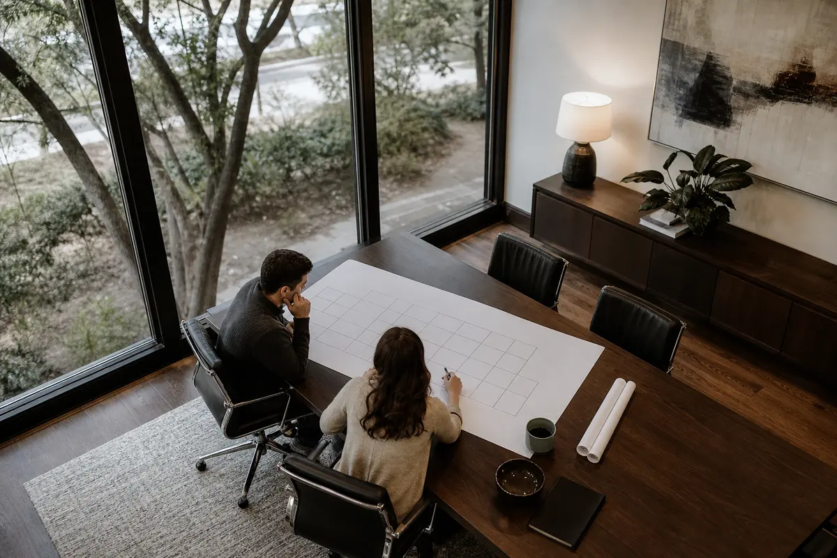 Editorial marketing planning scene for Local Service Ads in Minooka, Illinois