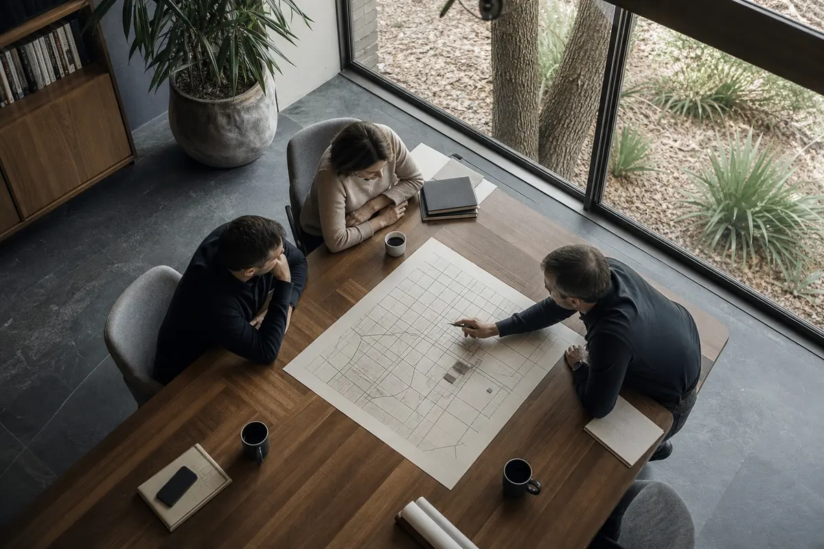Editorial marketing planning scene for Pana, Illinois