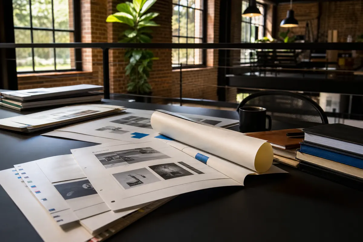 Editorial marketing planning scene for Plano, Illinois