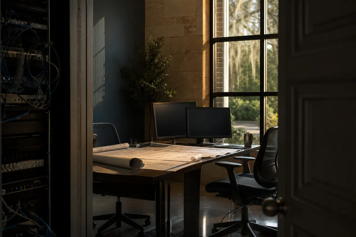 Editorial platform planning scene for Custom Software in Princeton, Illinois