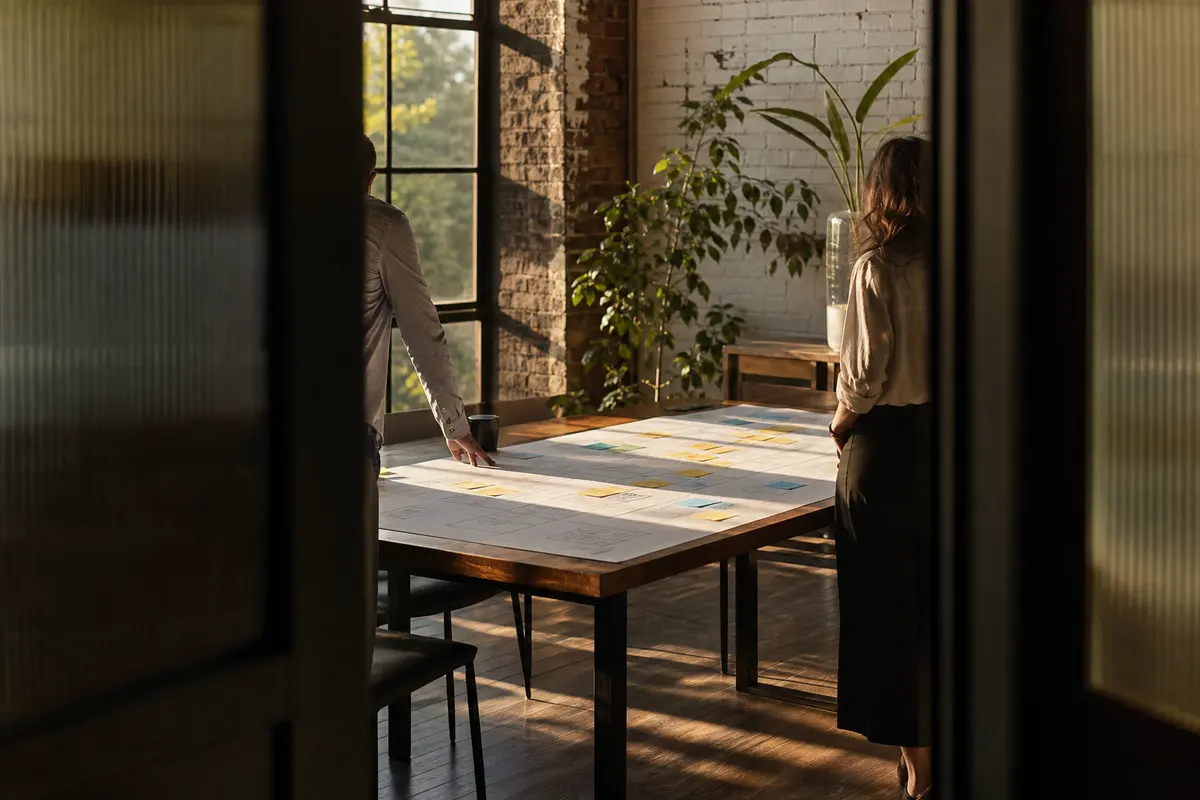 Editorial marketing planning scene for Riverdale, Illinois