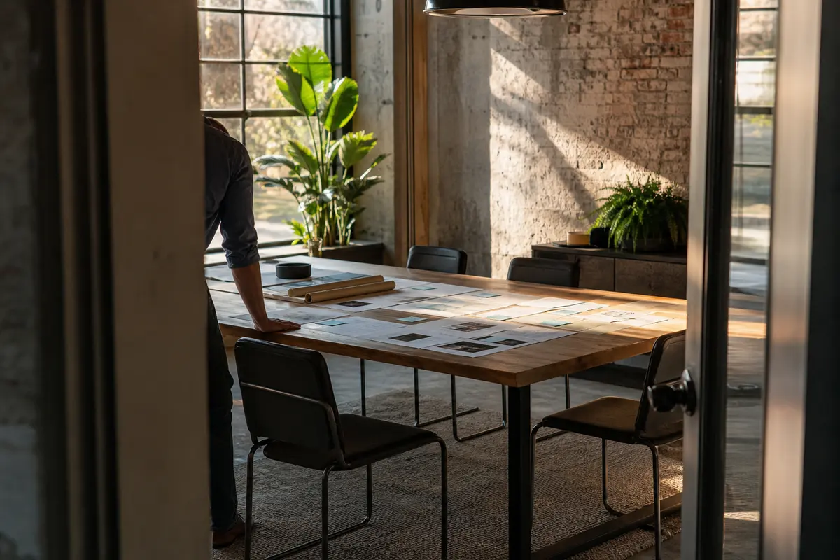 Editorial marketing planning scene for Roscoe, Illinois