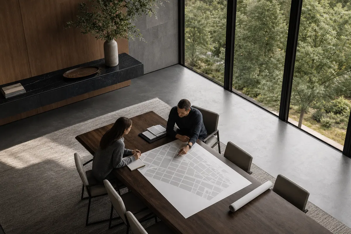 Editorial marketing planning scene for St. Charles, Illinois