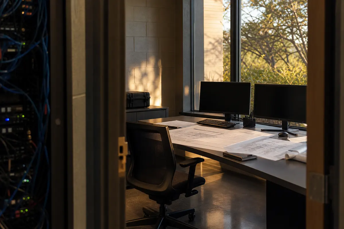 Editorial platform planning scene for Custom Software in Savoy, Illinois