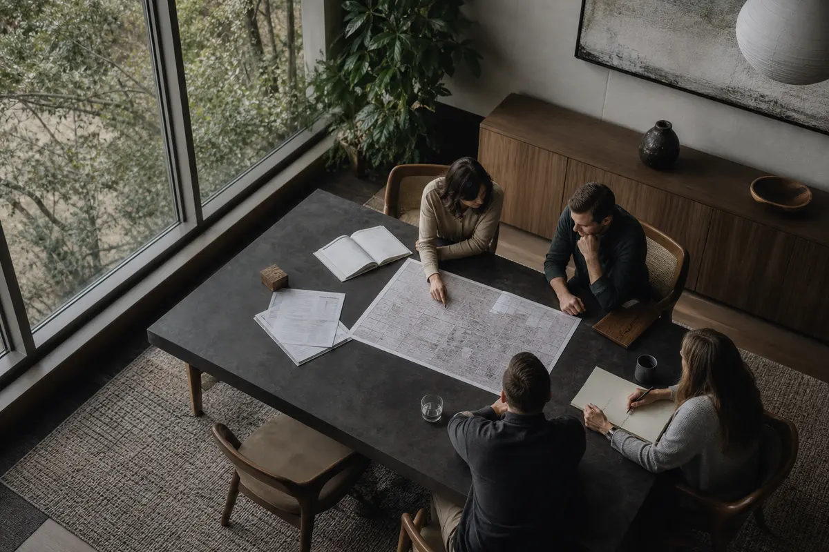 Editorial marketing planning scene for Shorewood, Illinois