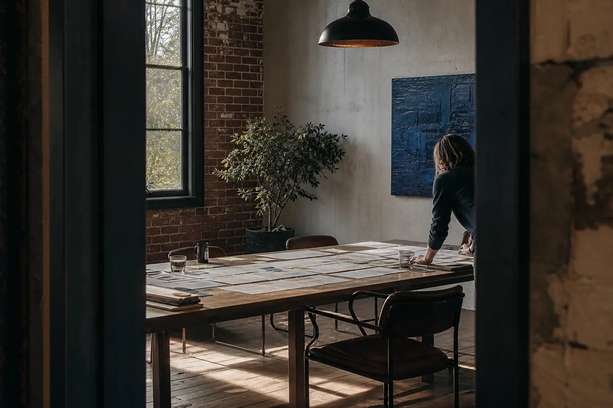 Editorial marketing planning scene for South Barrington, Illinois