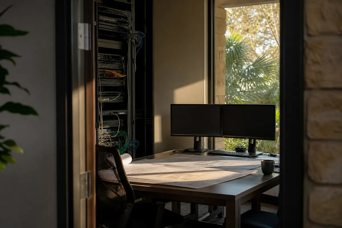 Editorial platform planning scene for Dedicated Hosting in Steger, Illinois