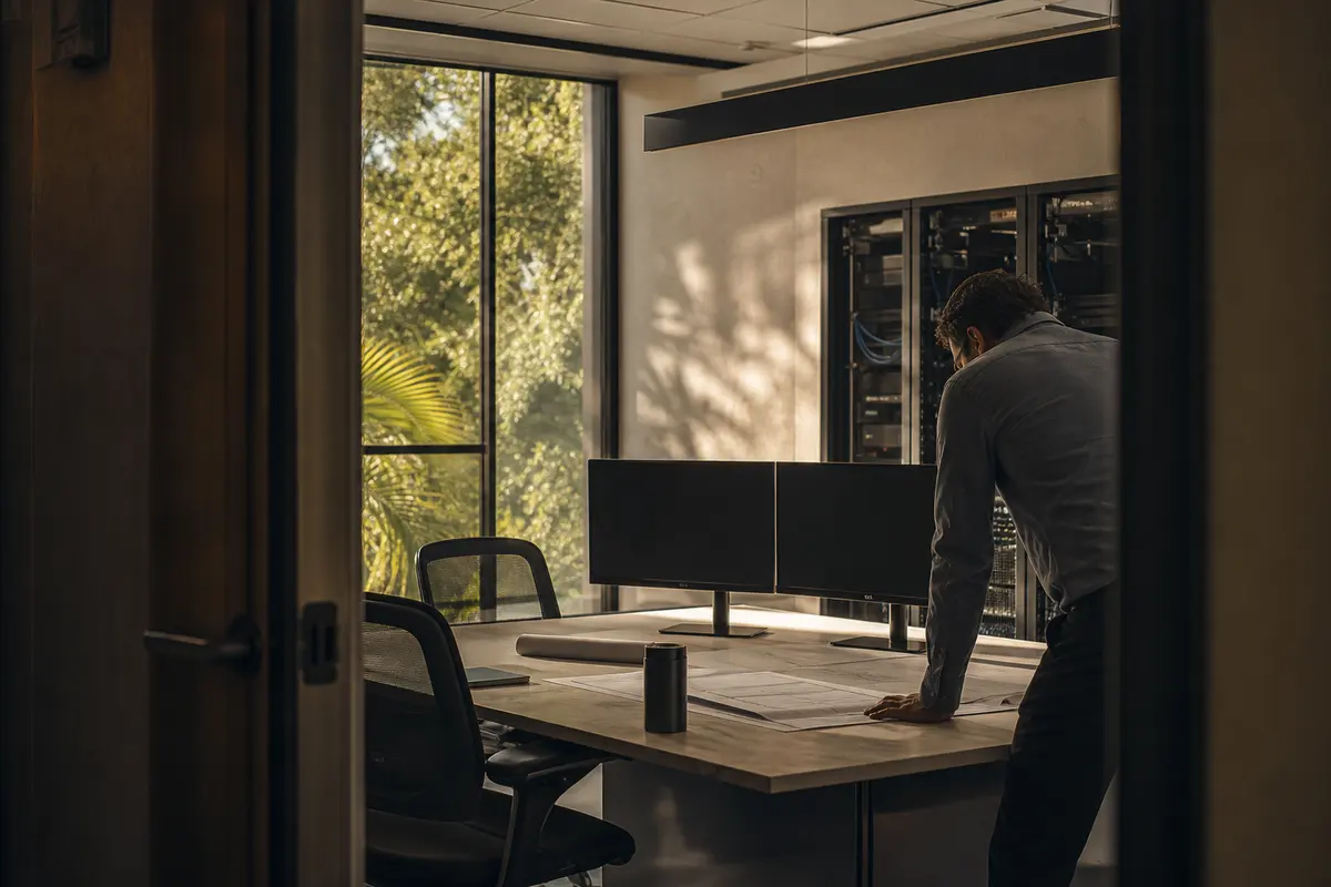Editorial platform planning scene for Dedicated Hosting in Woodridge, Illinois