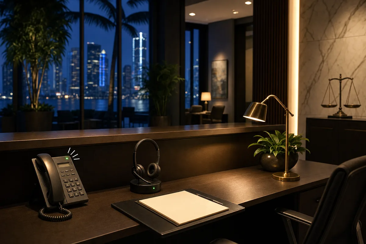 AI Answering editorial concept for Miami law firms