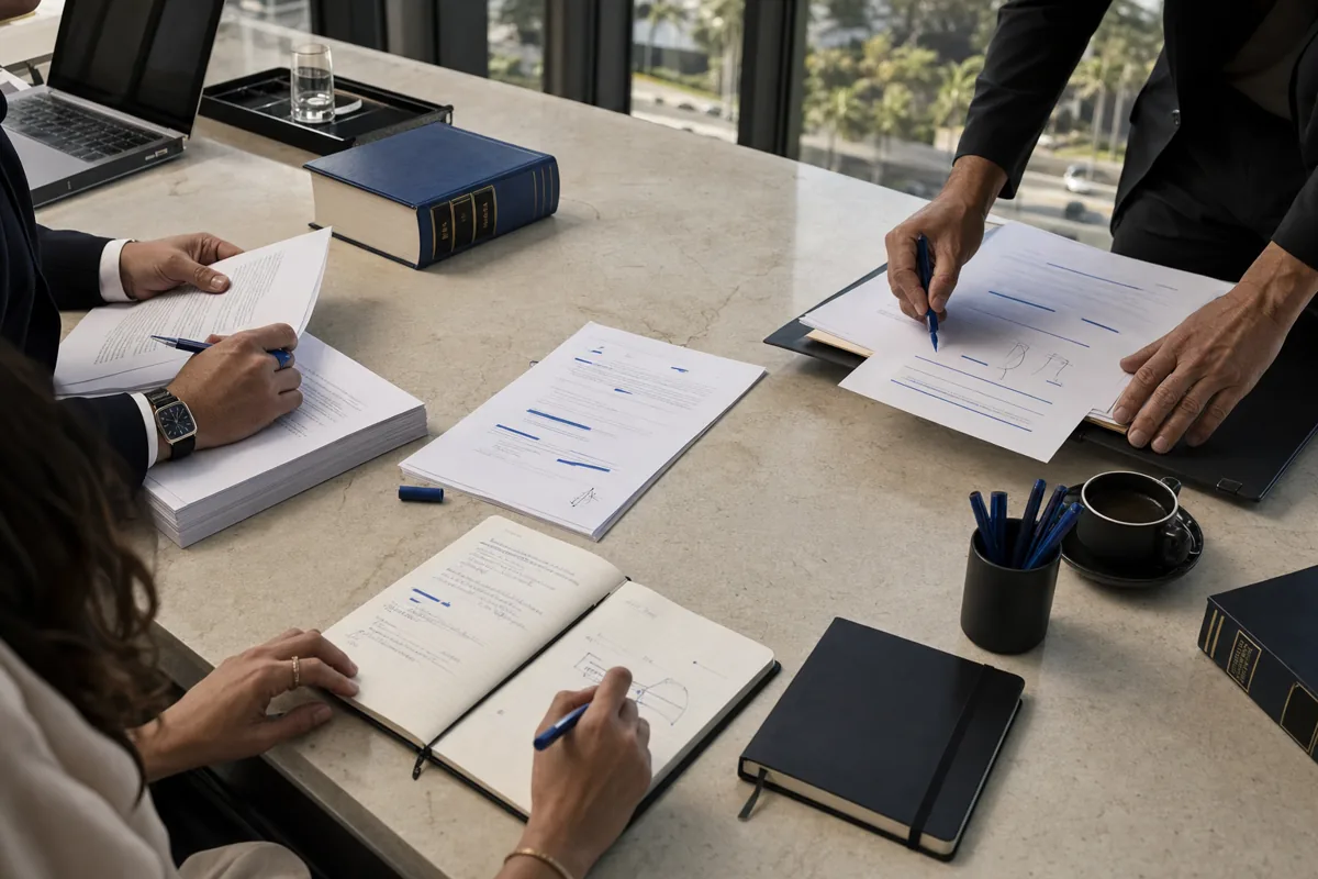 Editorial illustration for Legal News planning in Miami